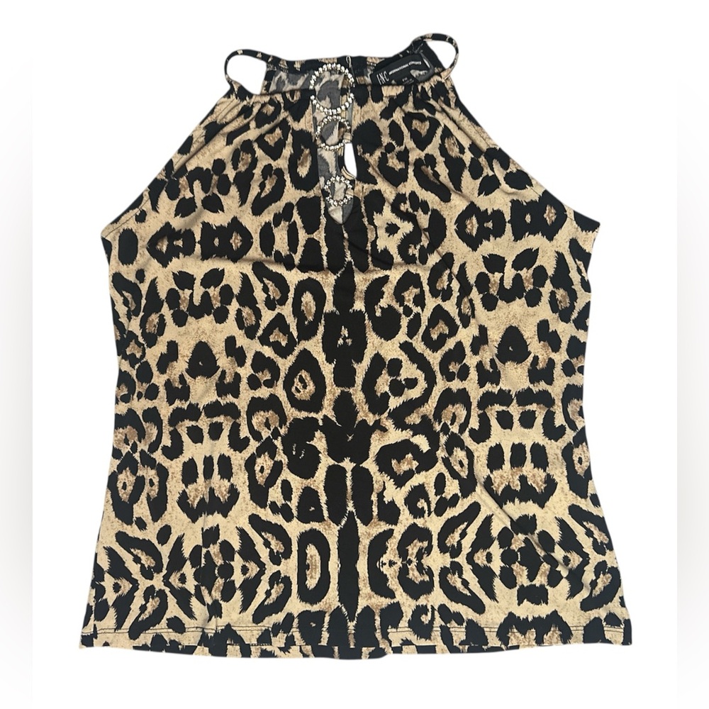 INC International Concept EUC Leopard Print Halter Top - Picture 3 of 5